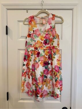 NWT dRA Los Angeles Athena Watercolor Floral Sleeveless Mini Dress XS